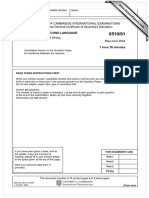 University of Cambridge International Examinations International General Certificate of Secondary Education English As A Second Language May/June 2004 1 Hour 30 Minutes