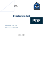Penetration Test: Submitted By: Yaser Azad Submission Date: 7/10/2019