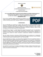 Resolucion Reinicio Operaciones Escuelas y Trabajos Aereos Especiales PDF
