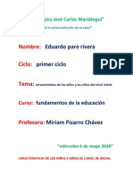 Características de los niños y niñas del nivel inicial