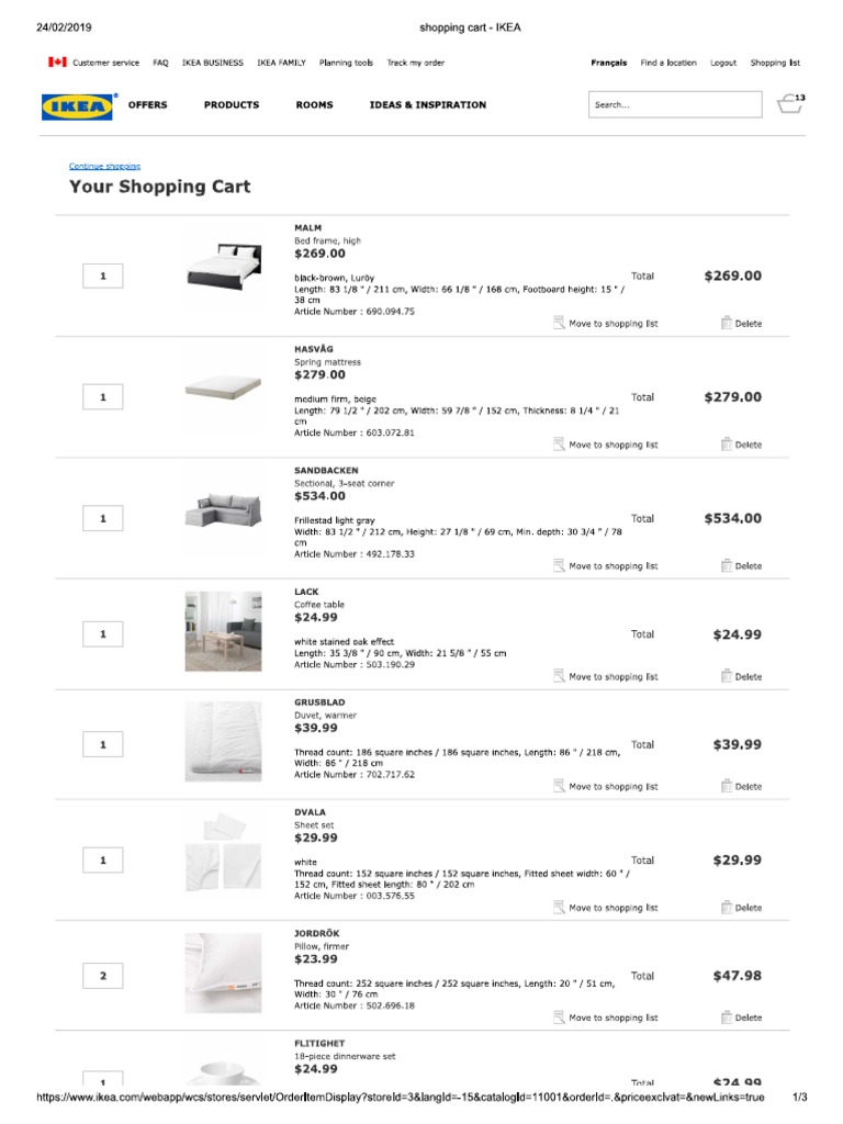 IKEA Bill of Material PDF PDF