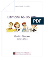 Monthly Planners 2012