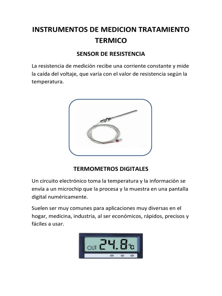 Instrumentos de Medición de Temperatura | PDF