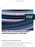PE Pipe & Maximum Operating Pressure