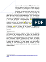 Caso Valoración Aduanera