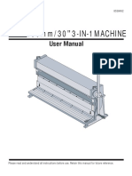 760mm/30 3-IN-1 MACHINE: User Manual