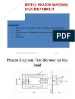 Transformer - Phasor Diagram, Equivalient Circuit: Content