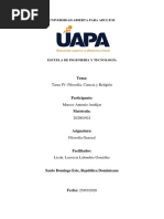 Tarea IV Filosofía, Ciencia y Religion UAPA