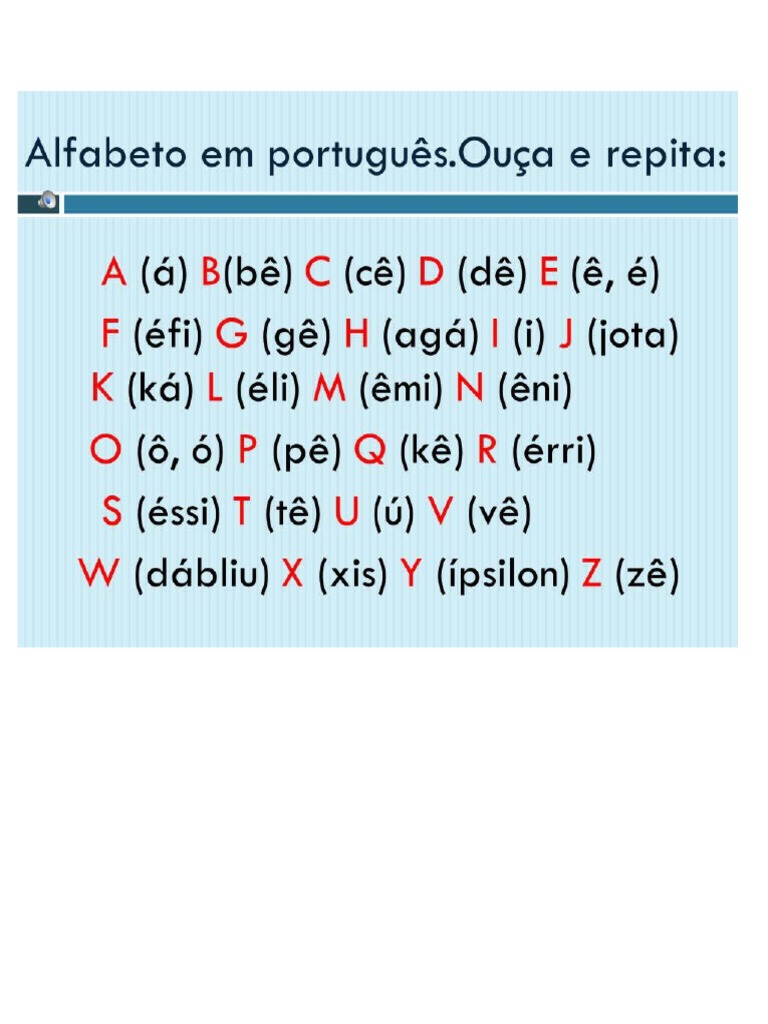 O Alfabeto