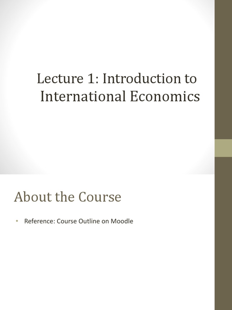 Introduction to International Economics | PDF | Trade | Supply (Economics)