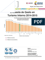 DANE - 2016 - Encuesta de Gasto en Turismo Interno 2014-2015