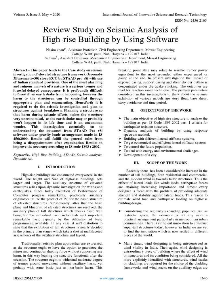 Seismic Analysis of High-Rise Buildings | PDF | Earthquake Engineering ...