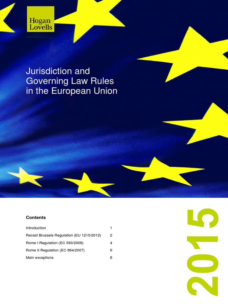 Jurisdiction and Governing Law Rules in The European Union | PDF ...
