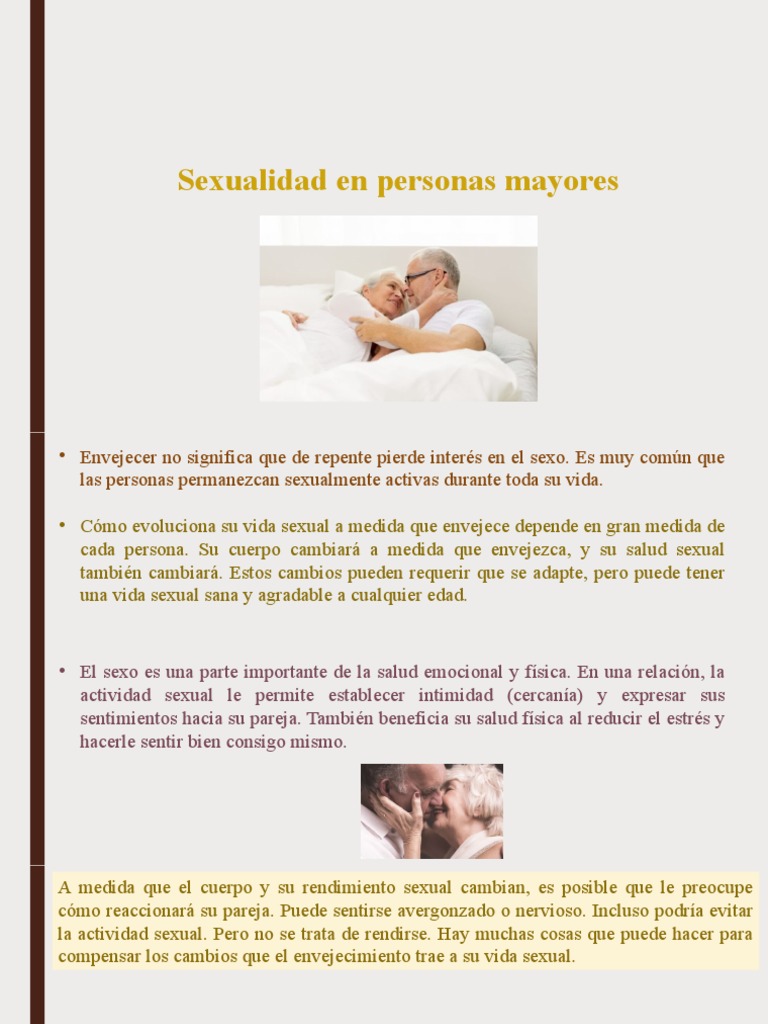 Desarrollo Sexual en El Adulto Mayor | PDF | Vejez | La sexualidad humana