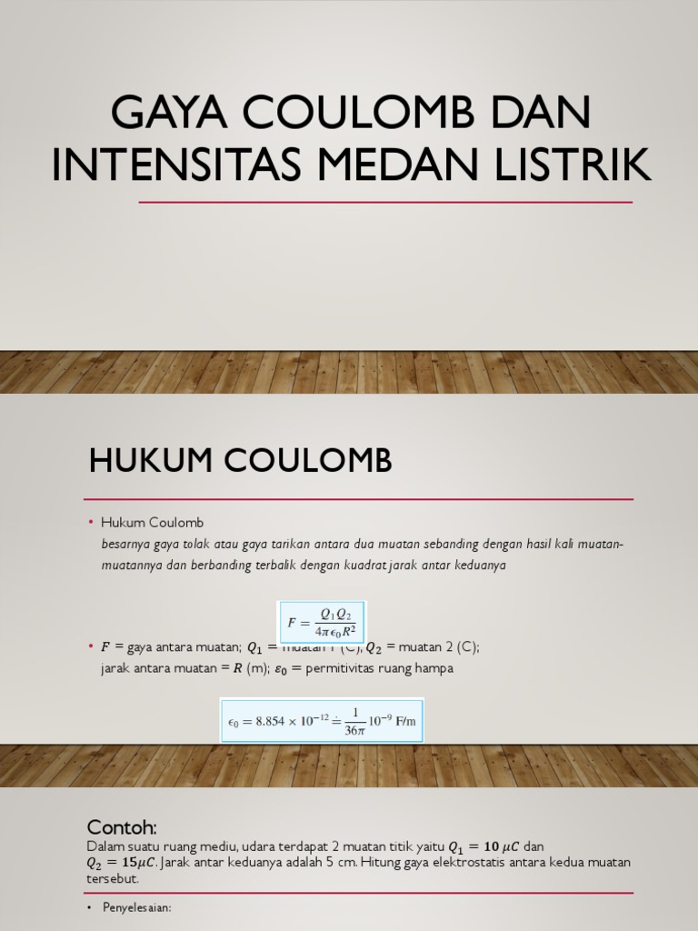 Gaya Coulomb dan Medan Listrik | PDF | Metode & Bahan Ajar | Sains ...