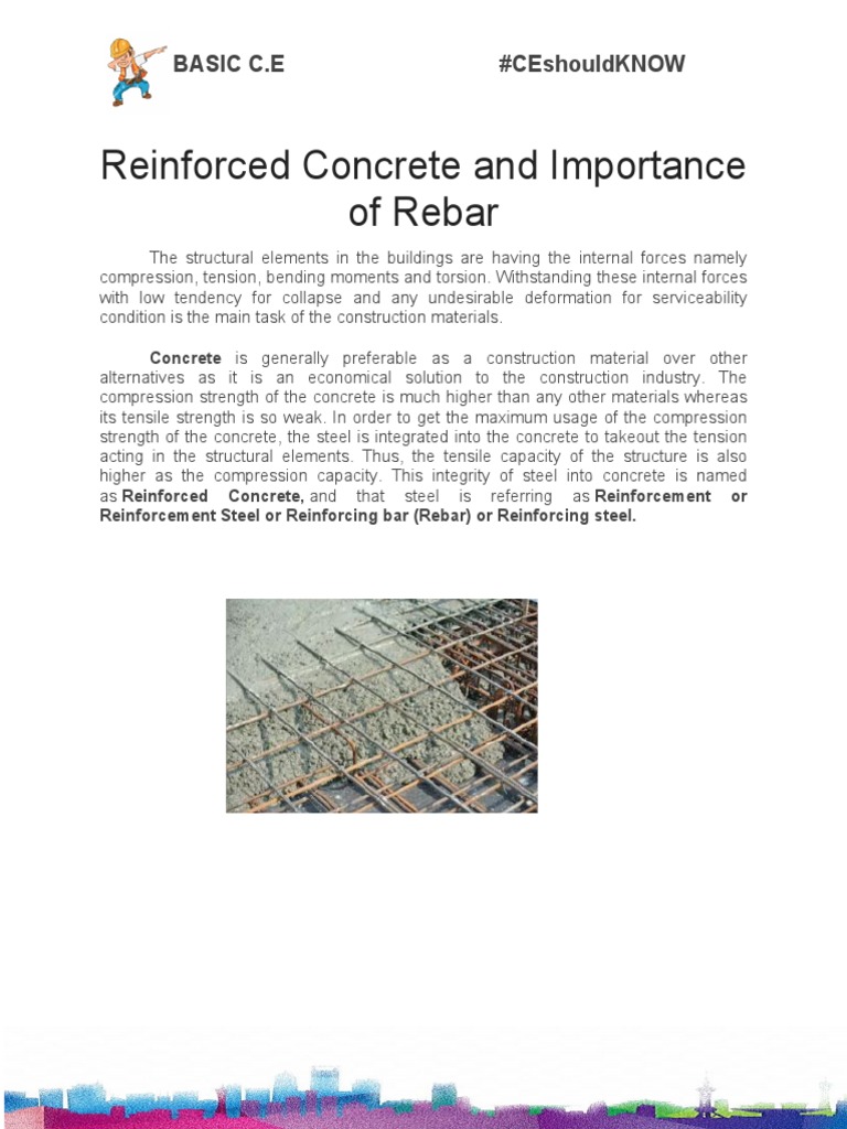 Reinforced Concrete and Importance of Rebar Basic C.E Ceshouldknow PDF