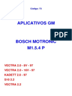 Diagnóstico e códigos de falhas Bosch Motronic M1.5.4 P