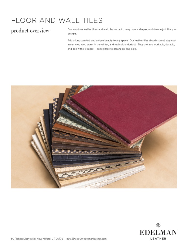 Leather Floor and Wall Tiles Overview | PDF | Tile | Flooring