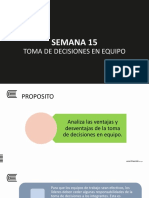 Semana 15: Toma de Decisiones en Equipo