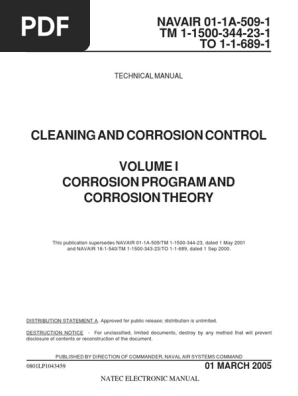 NAVAIR 01-1A-509-1 Corrosion PDF | PDF | Corrosion | Personal Protective  Equipment