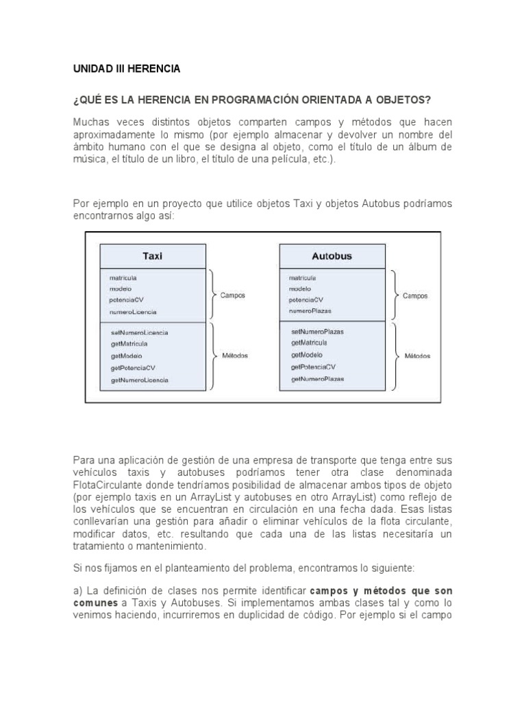 Unidad Iii Herencia | PDF | Herencia (Programación Orientada a Objetos ...