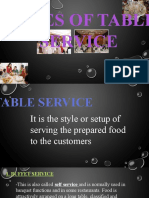 Styles in Table Service