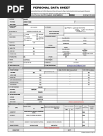 CS Form No. 212 Personal Data Sheet Revised