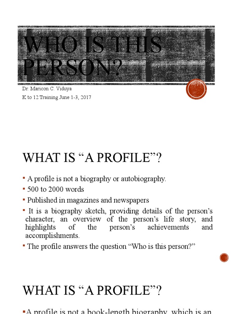 Essentials of Profile Writing | PDF | Writers | Biography