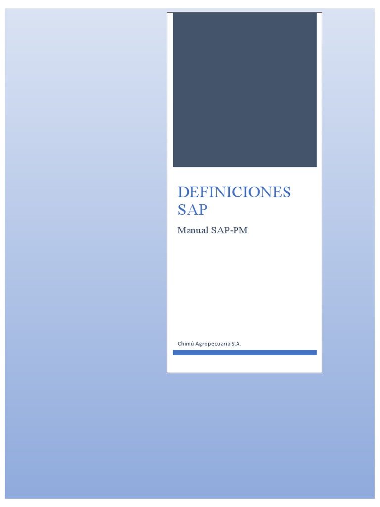 Manual SAP PM para Mantenimiento Eficiente | PDF | Sap Se ...