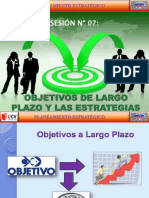 Sesión 07 Objetivos A Largo Plazo y La Estrategia en Acción