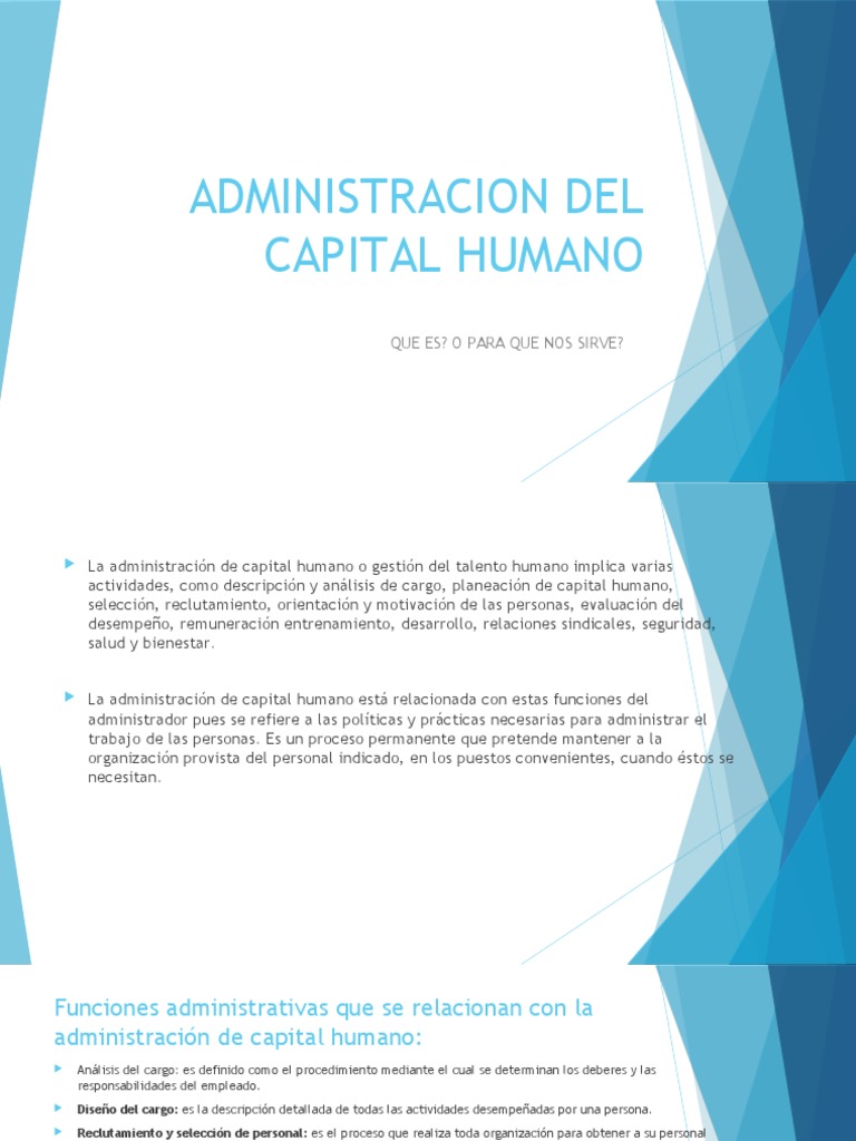 Administracion Del Capital Humano | PDF | Gestión de recursos humanos