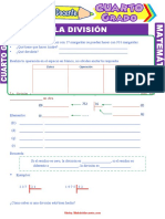 Ejercicios de División para Cuarto Grado de Primaria