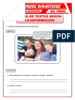 Los Textos Descriptivos para Primero de Secundaria