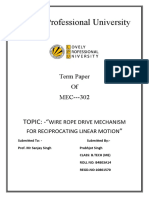 Wire rope drive mechanism title