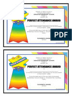 perfect attendance template