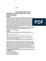 Clima Organizacional y Desempñeo de Docente