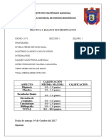 Balance de Fermentacion