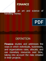 Finance Is An Art and Science of Handling Money