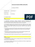 CONTOH RENCANA PELAKSANAAN PEMBELAJARAN Tema Hemat Energi Baru