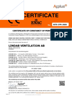 Certificate: Lindab Ventilation Ab