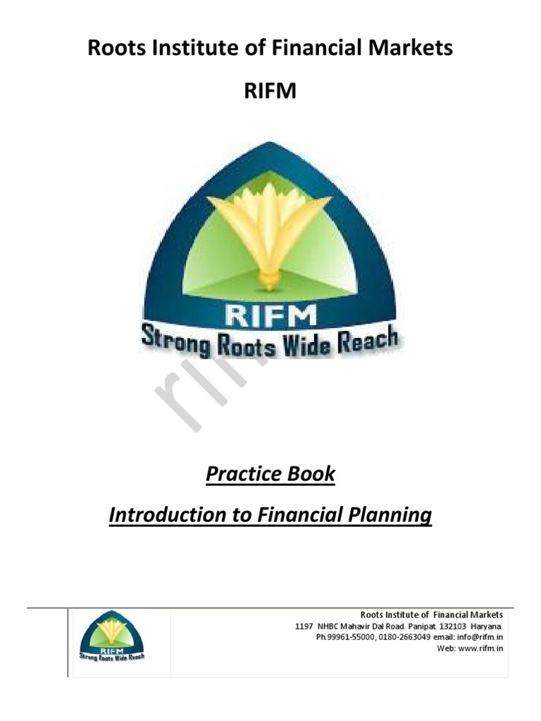 CFP Introduction To Financial Planning Practice Book Sample PDF