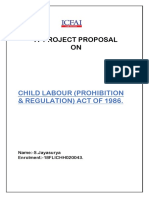 Child Labour, Project Proposal