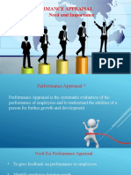 Performance Appraisal Need and Importance