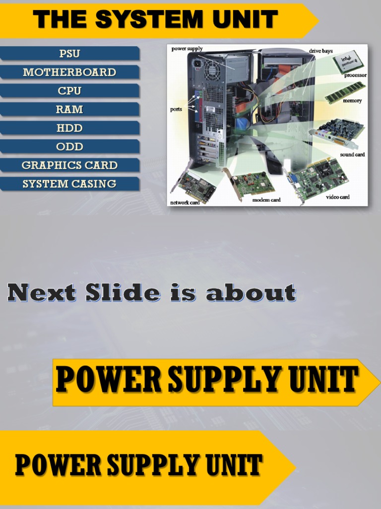 PSU Motherboard CPU RAM HDD Graphics Card System Casing | PDF ...