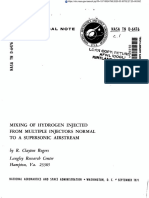NASA study on mixing hydrogen from multiple injectors in supersonic airflow