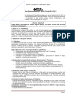 A A A A: Information Systems Audit (I S Audit) Policy 2012-2013