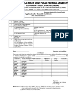 Bonafide Certificate Application New