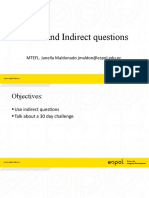 Direct and Indirect Questions: MTEFL. Janella Maldonado Jmaldon@espol - Edu.ec