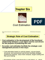 Chapter Six: Cost Estimation