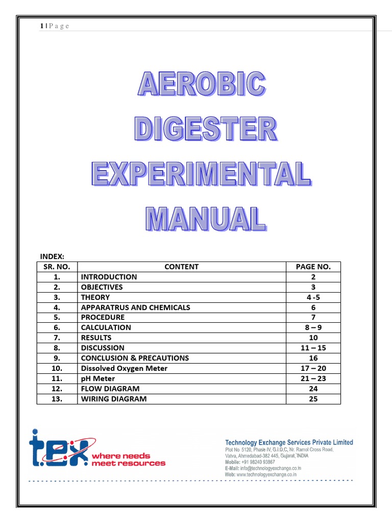 Aerobic Digester Experimental Manual PDF | PDF | Sodium Hydroxide | Ph
